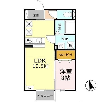スクエアフロント（106） 間取り図画像
