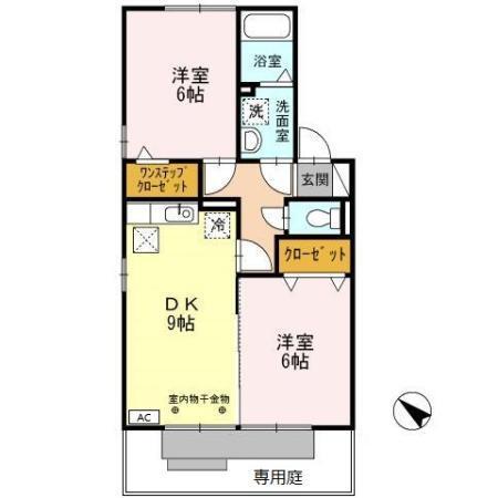 カーサ フェリーチェ　Ｂ棟（105） 間取り図画像