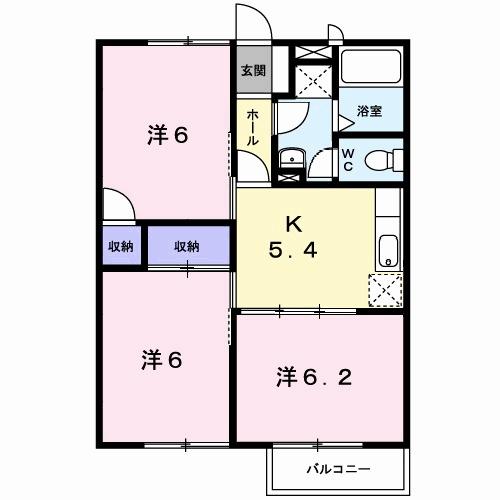 プリースト寿田（204） 間取り図画像