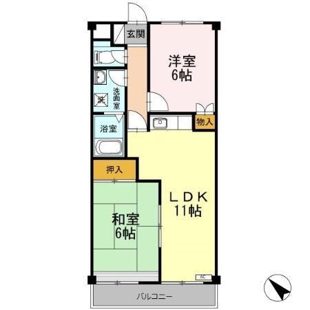アッパーイースト（102） 間取り図画像