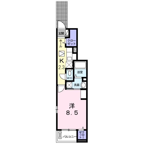 Ｐａｒｋ　Ｓｉｄｅ　大久伝（105） 間取り図画像