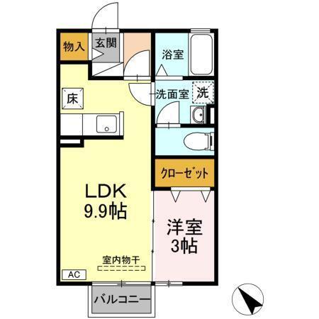 モナリエＭ（202） 間取り図画像
