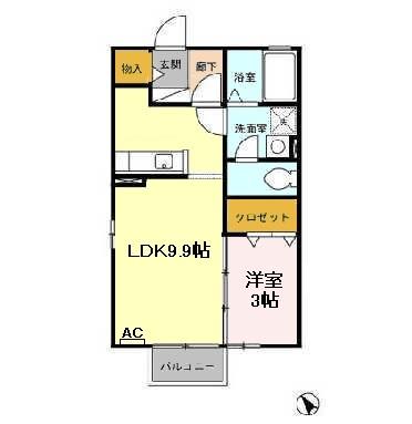モナリエＭ（203） 間取り図画像