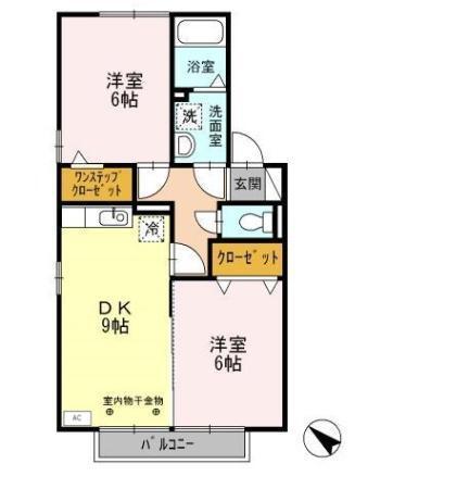 カーサ フェリーチェ　Ｂ棟（205） 間取り図画像