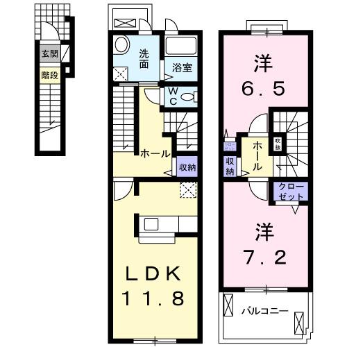 グリシーヌ１番館（202） 間取り図画像