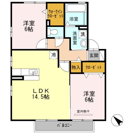 ブリジャール　Ｃ棟（202） 間取り図画像