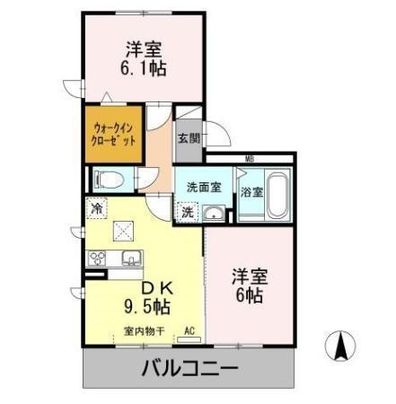 エクレール　A棟（103） 間取り図画像