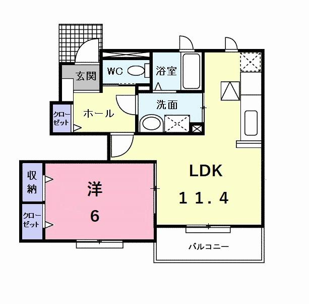 グレイス　リリー　Ａ（103） 間取り図画像