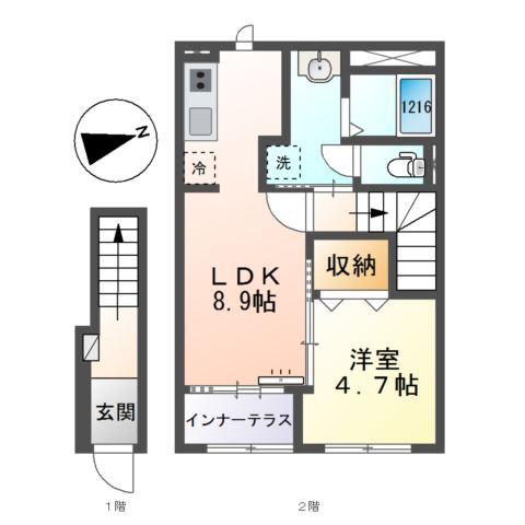 R.H 柳川 間取り図画像