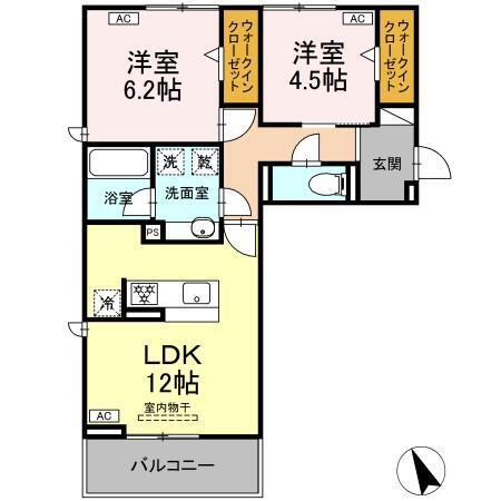 メゾンローズ（201） 間取り図画像
