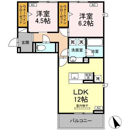 メゾンローズ（203） 間取り図画像