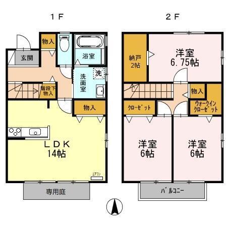 ロイヤルガーデン　Ｂ（E） 間取り図画像