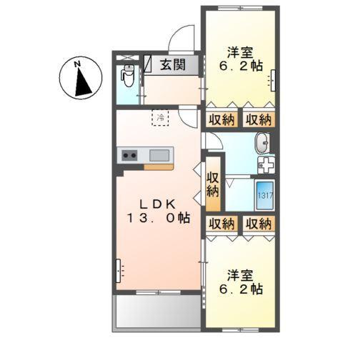 フローラ　ガーデン 間取り図画像