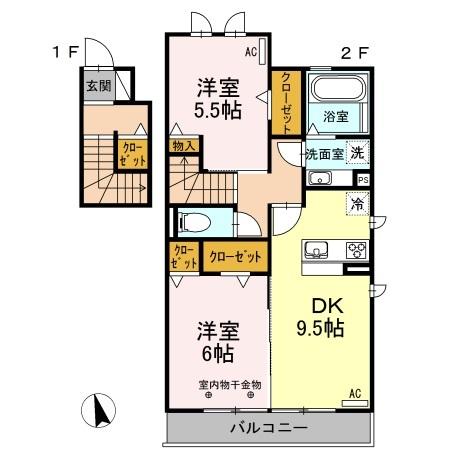 ラ・フェリシス（201） 間取り図画像