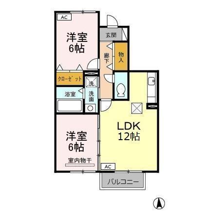 ヴェルデ藤塚（102） 間取り図画像