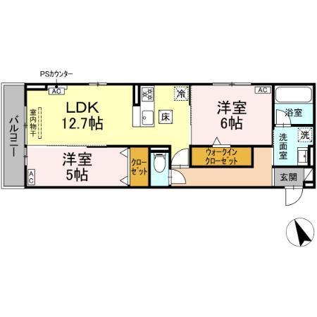 GRAND D-ROOM平芝（103） 間取り図画像