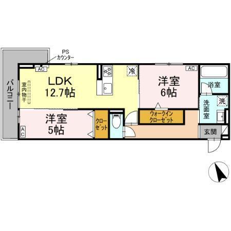 GRAND D-ROOM平芝（203） 間取り図画像