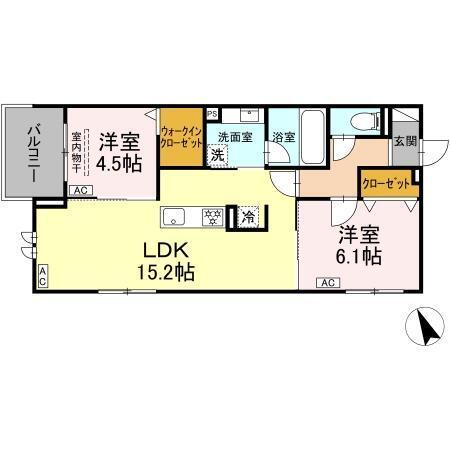GRAND D-ROOM平芝（205） 間取り図画像