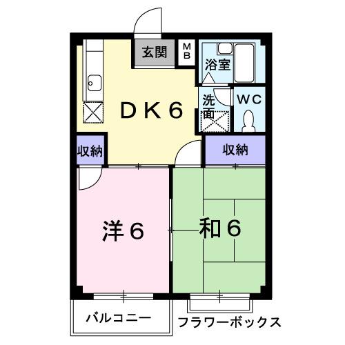 エルディム元揮Ｂ（205） 間取り図画像