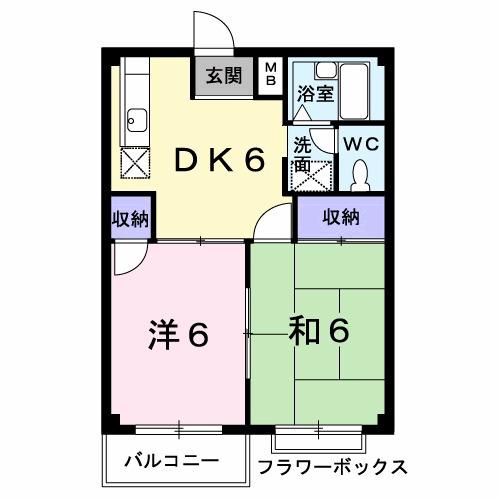 エルディム元揮Ｂ（202） 間取り図画像