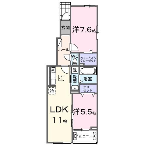 アイリス　相原（101） 間取り図画像