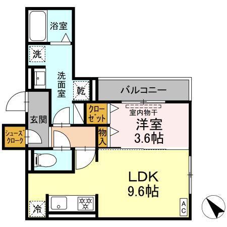 セレスティア東梅坪（301） 間取り図画像