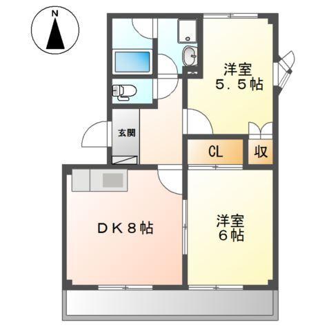 コンフォール久華Ⅱ 間取り図画像