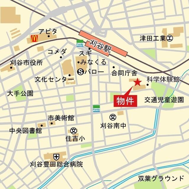 パークホームズ刈谷アネシア　ノースレジデンス（112） 地形図・案内図