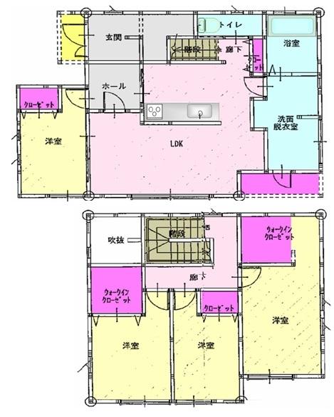 三島市東大場　中古住宅 間取り図画像