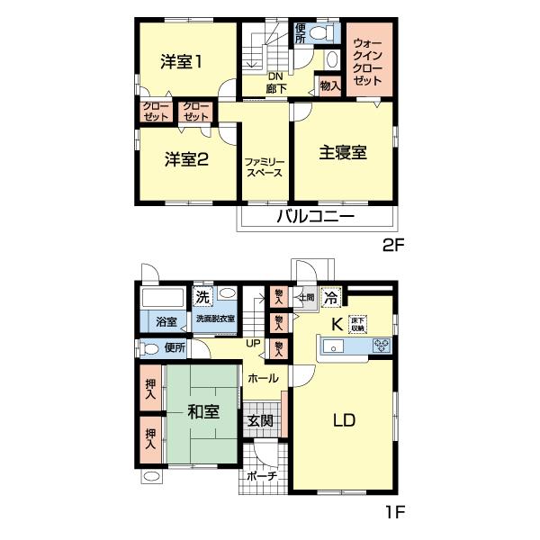 富士市比奈　中古戸建 間取り図画像