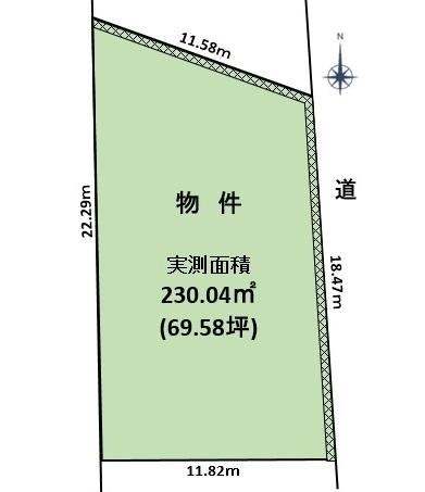 三島市文教町　売土地 区画図