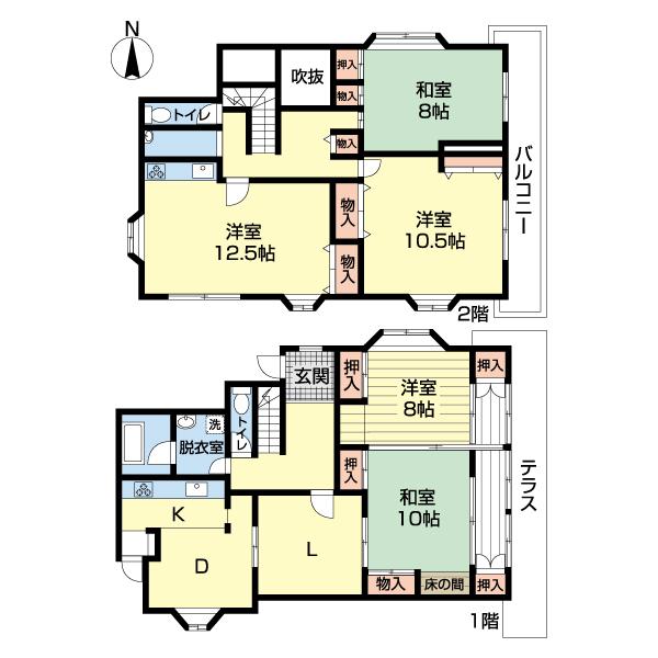 沼津市東椎路　中古戸建 間取り図画像