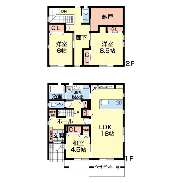 富士市大淵　中古戸建 間取り図画像