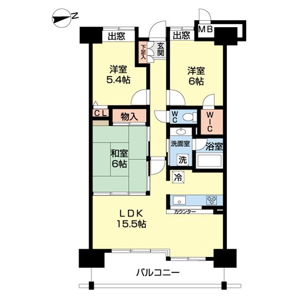 グランドール沼津610号室 間取り図画像