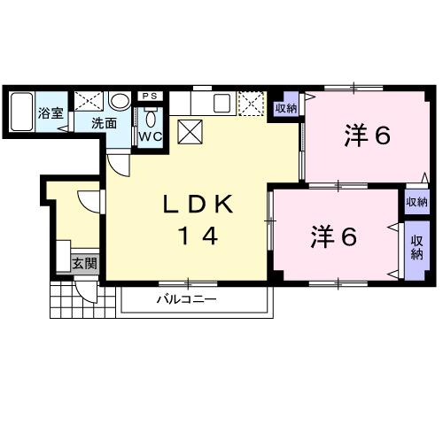 ヴィラ西明分（102） 間取り図画像