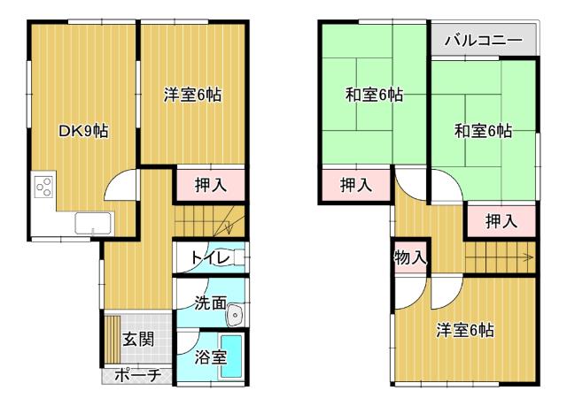 橿原市　葛本町　中古戸建 間取り図画像