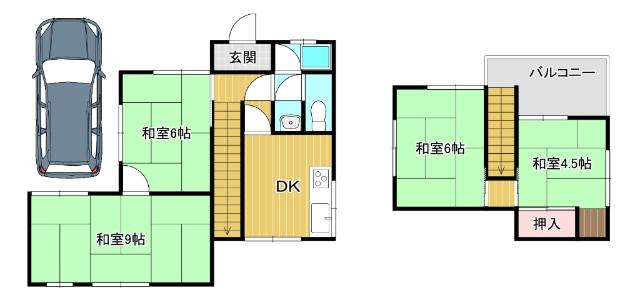 橿原市　雲梯町　中古戸建 間取り図画像