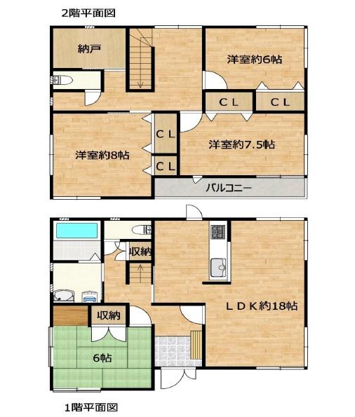 田原本町　新木　中古戸建 間取り図画像