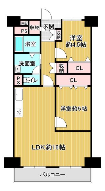 奈良日光ハイツ　中古マンション 間取り図画像