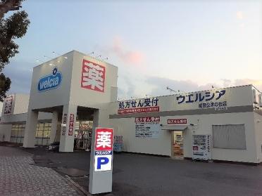 ウエルシア成田公津の杜店：1300m