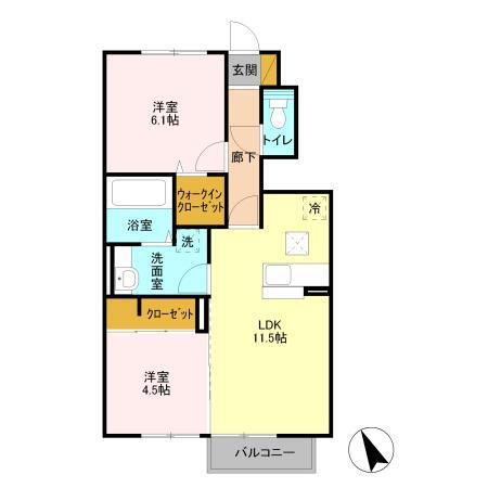 ロイヤルコート　D（103） 間取り図画像