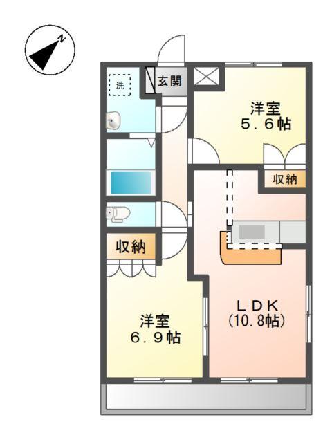 Vuela A 間取り図画像