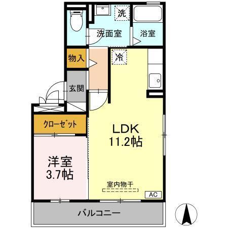 セジュール大秋（301） 間取り図画像