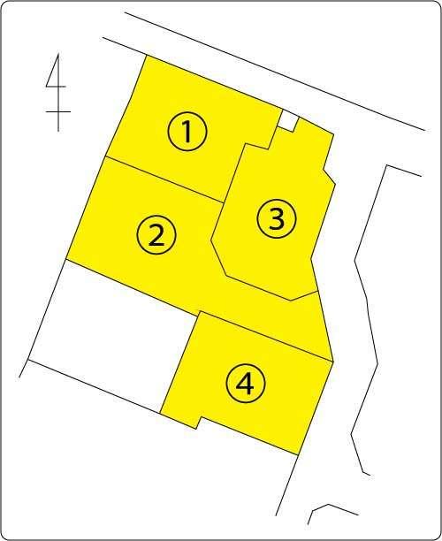 甲府市屋形３丁目全４区画分譲地　区画２ 区画図