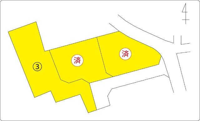 南アルプス市十五所全３区画分譲地　区画３ 区画図