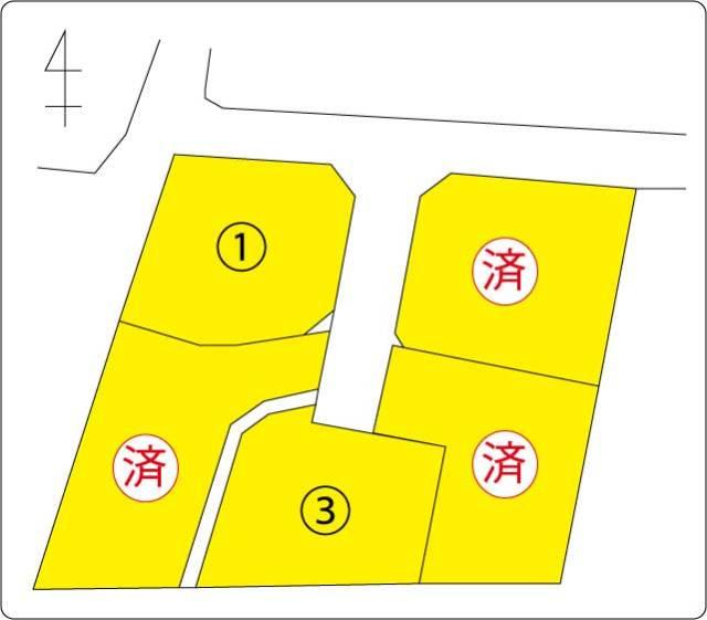 甲府市下曽根町全５区画分譲地　区画３ 区画図