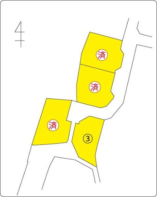 甲府市国玉町全4区画分譲地　区画3 区画図