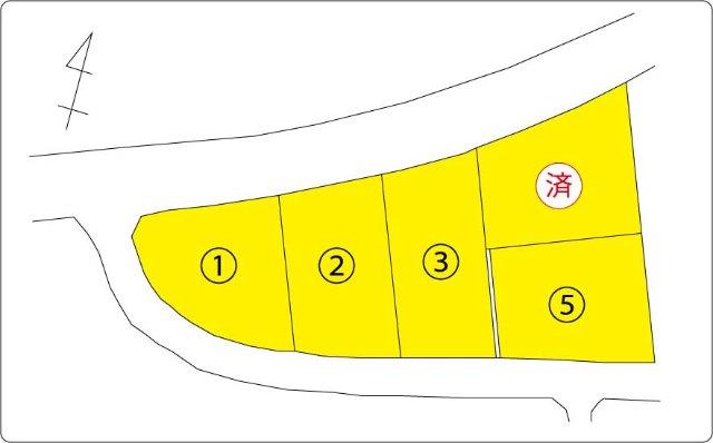 北杜市明野町上手全5区画分譲地　区画1 区画図