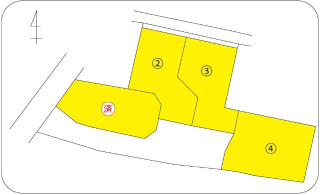 甲府市住吉３丁目全４区画分譲地　区画４ 区画図