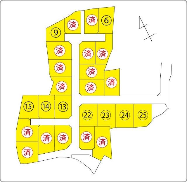 甲府市羽黒町全２５区画分譲地　区画２４ 区画図